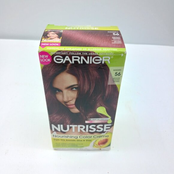 Garnier Nutrisse Nourishing Color Creme #56 Medium Reddish Brown With Avocado - Picture 7 of 8